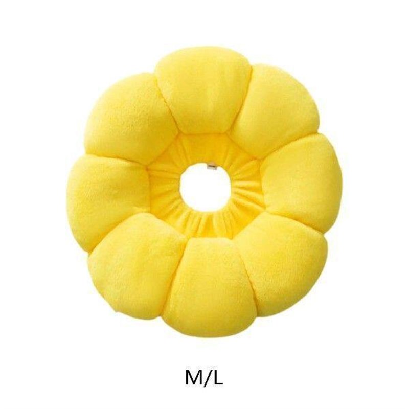 Yellow Sunflower Shape Cat Collar Anti Licking Soft Cats - 实物图