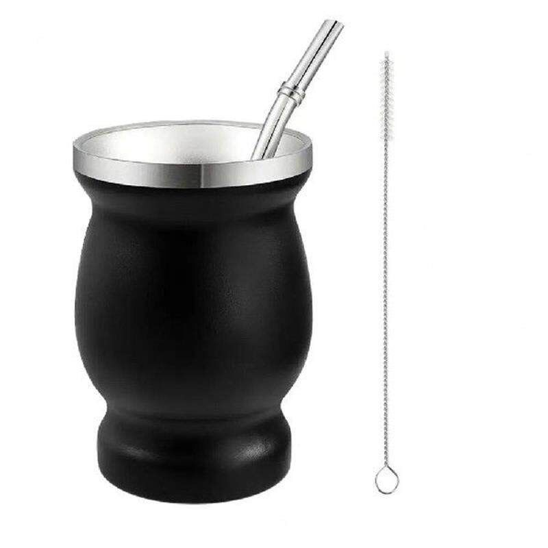 Double-wall Stainless Steel Mate Gourd Yerba Mate Brewing - 实物图
