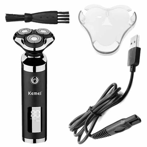 wet dry waterproof LCD display electric shaver beard electri