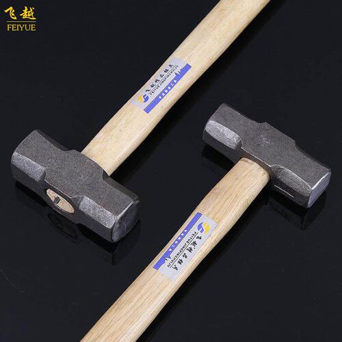 Flying over tools wooden handle octagonal hammer practical o