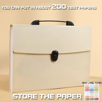A4 File Folder 13 Layers OG Fashion Storage Bag Test Paper D