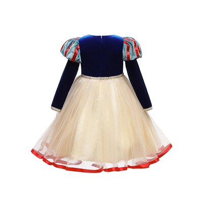 Snow White Plush Dress Princess Cosplay Elsa Costume Girls