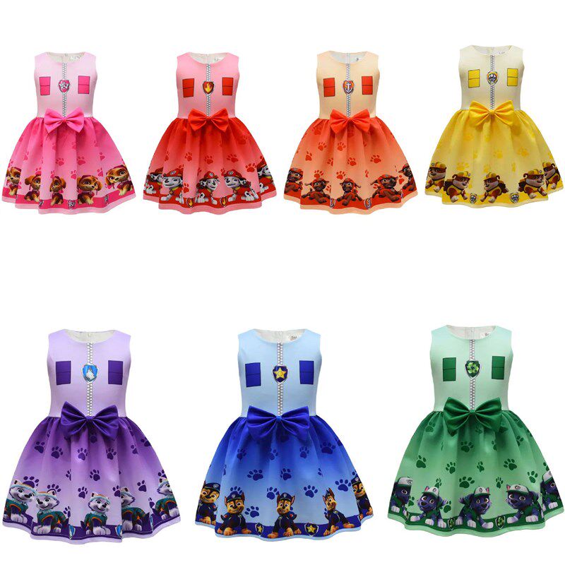 Kids Dresses for Girls Patrol Dog Halloween Cosplay图片