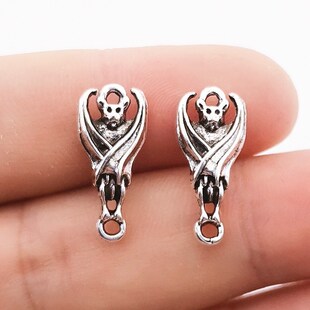 15pcs 20*9mm Mini Black Bat Charms Gothic Punk Pendant DIY M