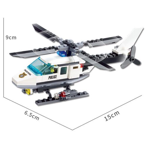 City Police Helicopter Car SWAT Plane Carrier Vehicle MOC Ai