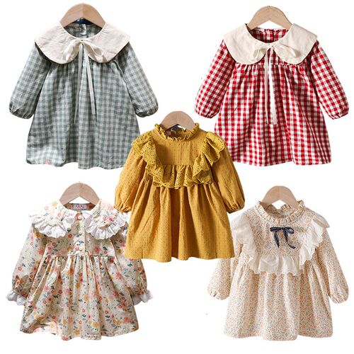 Baby Girls Floral Princess Dress Spring Autumn Korean Style