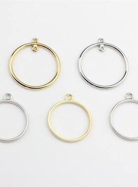 Zinc Alloy   Round Circle Charms Bezel Metal Frame Pendant S