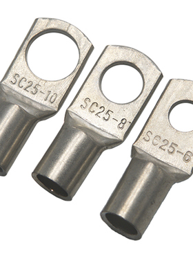 窥口铜鼻子SC-5//8/10 窥口线鼻短铜线耳加厚铜接线鼻子铜压鼻