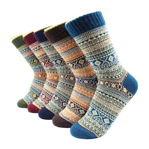 5 Pairs Winter Warmer Women Thicken Thermal Wool Cashmere Sn