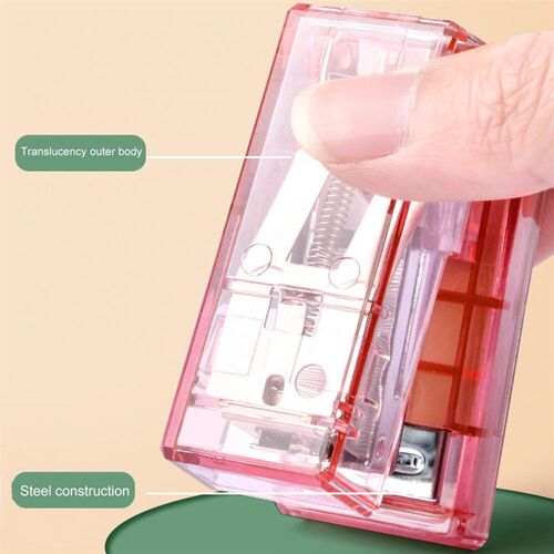 Stapler Transparent Labor-saving Flexible Book Order Plastic