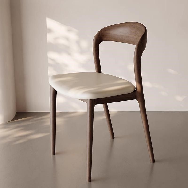 意式极简实木餐椅家用书房高级感中古风靠背椅高级感酒店吃饭椅子,住宅家具,餐椅,淘宝优惠券,粉丝福利购,淘宝优惠卷