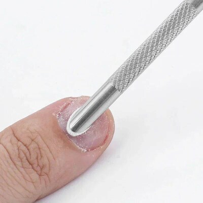 Nail Double-ended Use Circle Beveled Head Cuticle Pusher Rem
