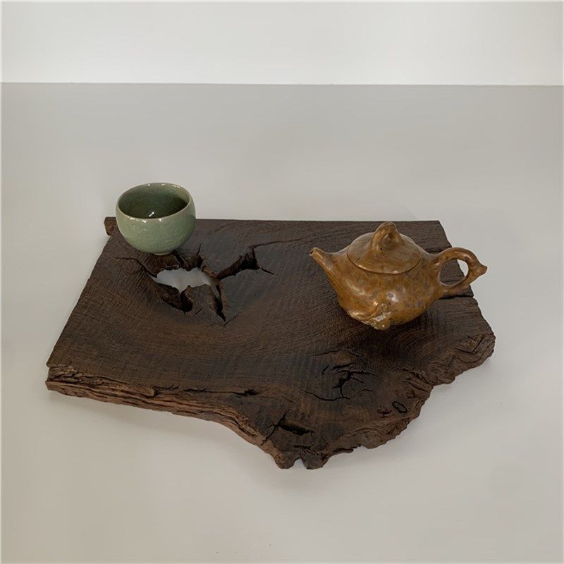 侘寂风小干泡茶盘茶托茶海功夫茶具千年阴沉木乌木实木壶承杯托板,家居饰品,装饰摆件,淘宝优惠券,粉丝福利购,淘宝优惠卷