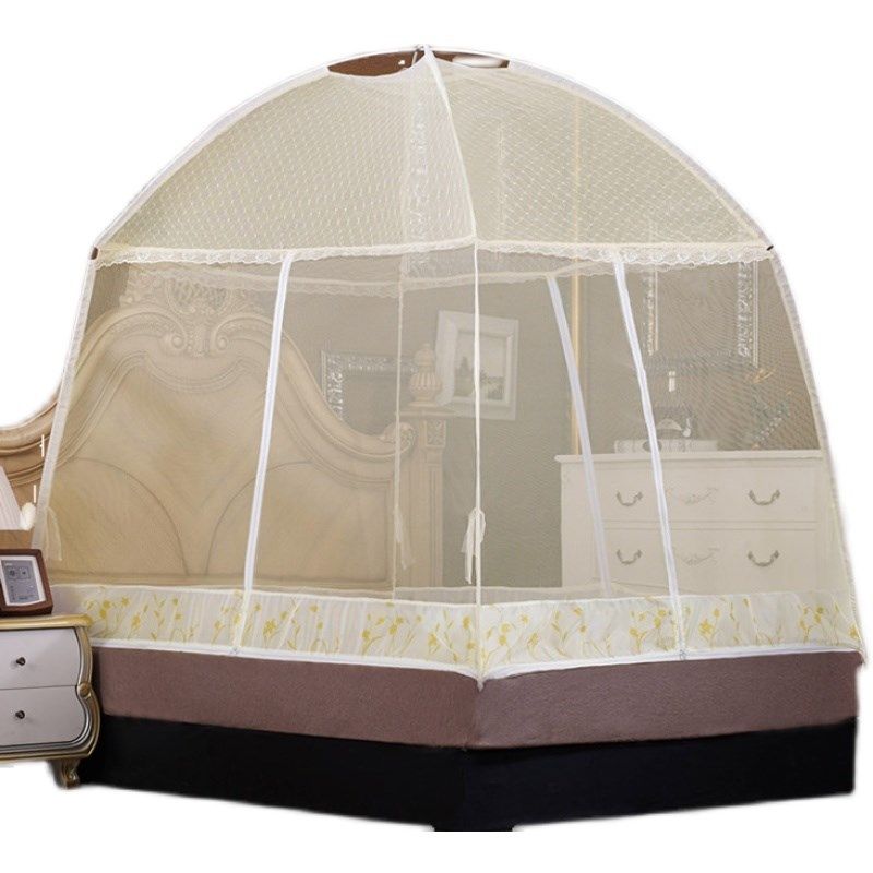 三开门家用蒙古包拉链防蚊帐有底加高带防蚊布1.2 1. 1.51.8米,床上用品,蚊帐,淘宝优惠券,粉丝福利购,淘宝优惠卷