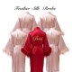 FEATHER Bride Satin New Robe Women Wedding 2021 Bridesmaid