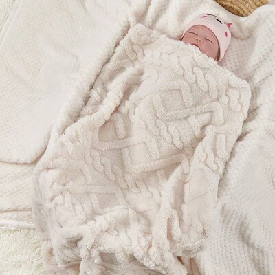 Pure color simple velvet baby blanket swaddle blanket summer