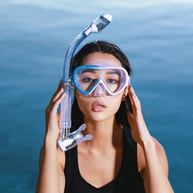 德国防雾潜水浮潜三宝全干式呼吸管近视游泳护鼻眼镜潜水面罩水肺