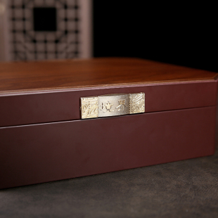 复古中式高档7克200克空礼盒福鼎白茶饼空盒普洱茶饼包装盒木盒