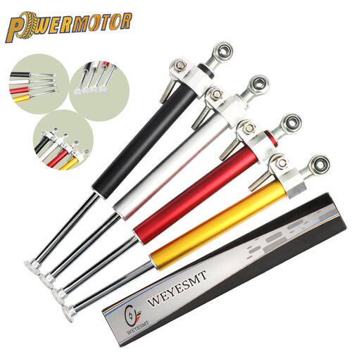 4色通用330MM机车稳定器转向阻尼器铝合金减震器方向阻尼器配件