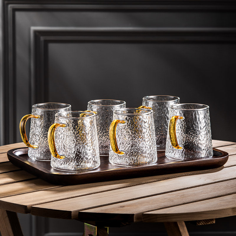 耐高温玻璃杯家用套装创意客厅喝水杯子家庭待客牛奶饮料泡花茶杯