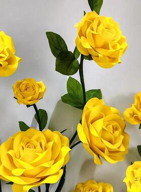 巨花商店铺橱型窗饰摆件玫瑰花EVF99675H9A打卡点场装景布场置仿