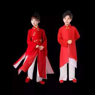 元旦儿童古典舞演出服装女童飘逸芒种扇子舞秧歌舞蹈雪龙吟舞蹈服