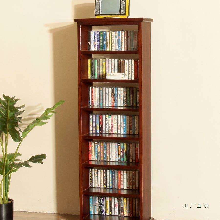 实木CD架碟片光D碟架子影碟架置架物架夹柜缝窄985柜落地CDDV架