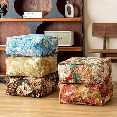 民团族板民族风1风蒲形坐垫家用加厚方提花坐墩卧室阳台窗台地地