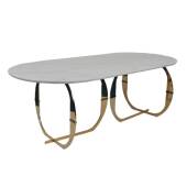 型岩板餐家用大小户组合意50546式 高长方形现桌代端简约轻奢餐桌