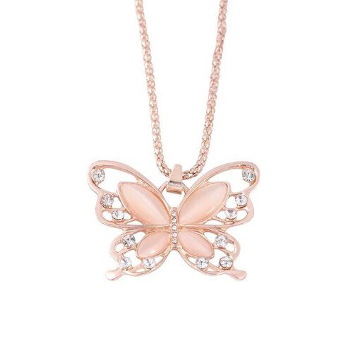 Korean-style Long Opel Hollow Butterfly Elegant Diamond Love