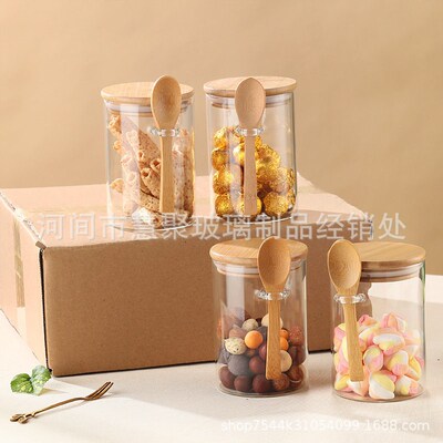 Glass Seasoning Jar Gift Box Kitchen Seasoning Bottle With S