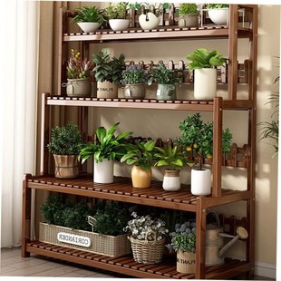 multi layer rack shelf decor pot balcony plant Flower green