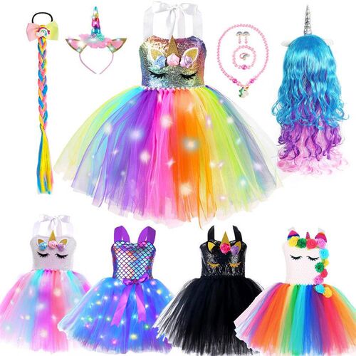 Girl Unicorn Dresses for Girls Tutu Princess Party Dresses