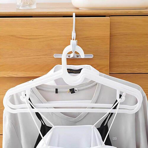 Foldable Travel Hanger, Portable 5-Hole Clothes Hanger, Mult