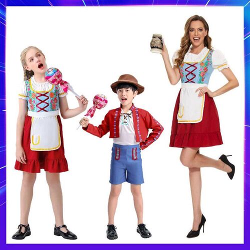 German Oktoberfest Costume For Adult Kids Bavarian National