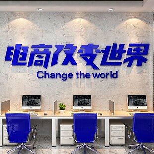 销售公司文化墙布置办公室励志标语电商企业会议室背景装饰墙贴纸