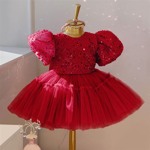 Christmas Baby Girls Party Dress Tutu Tulle Infant Christeni
