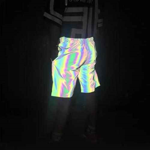 Reflective shorts large size loose men and women seven