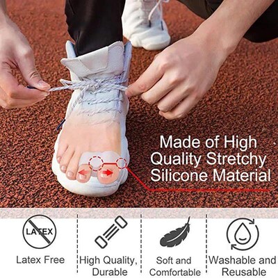 2pcs=1pair Silicone Two Hole Toe Separator Gel Foot Finger P