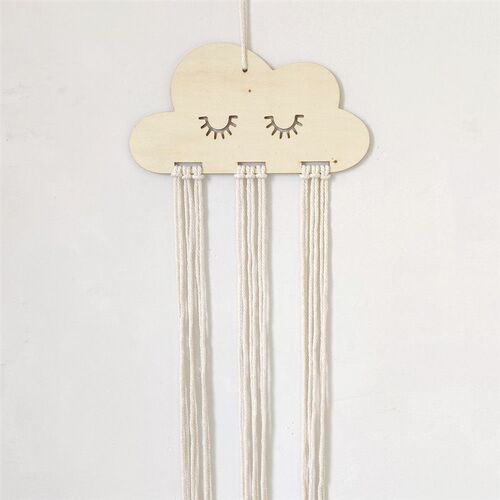 Nordic Home Decor Wooden Hair Clip Holder Wall Hanging Decor