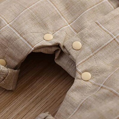 Newborn Formal Anniversary Dress Boy Vest Romper Infant Plai