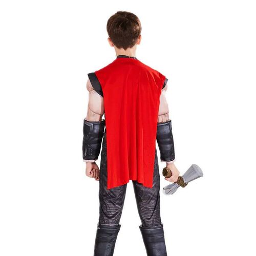Superhero Thor Muscle Costume Kids Toy Light Up Axe