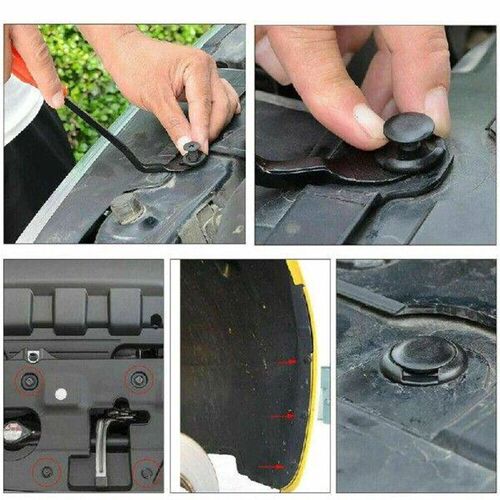Rivet Bumper Door Trim Panel Retainer Easy To Store Black
