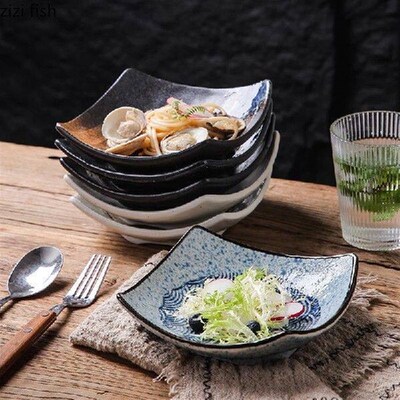 Retro Ceramic Bowl Restaurant Salad Bowl Dessert Snack Bowl