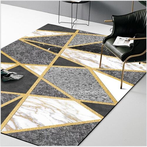 Bubble Kiss Rug  Bedroom Modern Black And White Gray Marble
