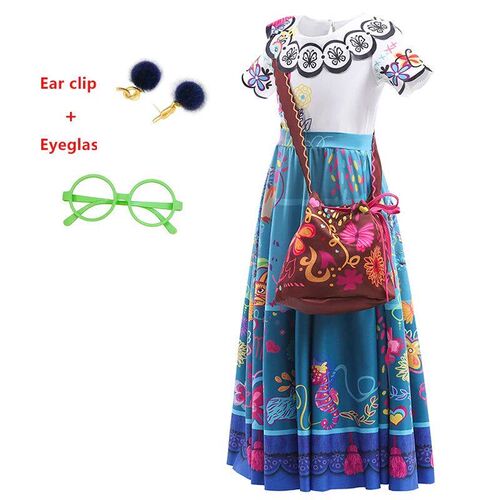 Charm Princess Dress Girls Cosplay Encanto Costume Children