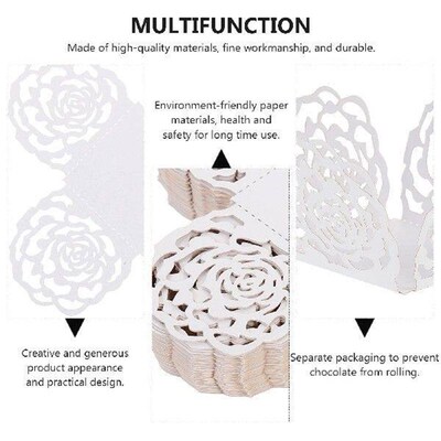 50 Pcs Chocolate Tray Cupcake Wrappers Muffin Paper Liners