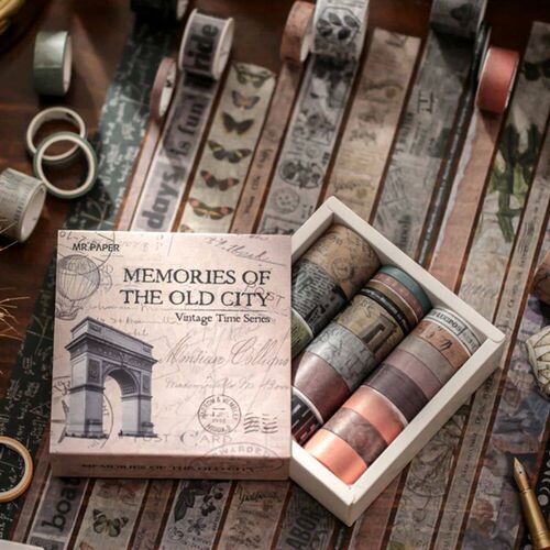 Mr. Paper 4 Style 400cm/roll 20 Rolls/box Vintage Wash Tape