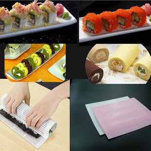 Household Kit for Preparing Sushi Rolls Tools Roller Shutter