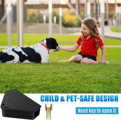 3PCS Outdoor Mice Rodent Box Triangular Shape Put it in the
